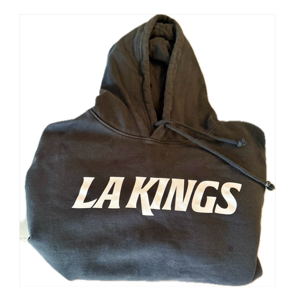 Mitchell Ness LA Kings Hoodie Large Black 80% Cotton 2023 NHL Nostalgia Co - Picture 2 of 10